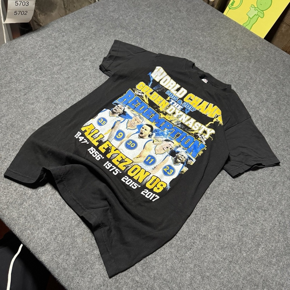 Golden State Warriors Rap Tee Style‎ Shirt World Champs Mens S Retro Basketball